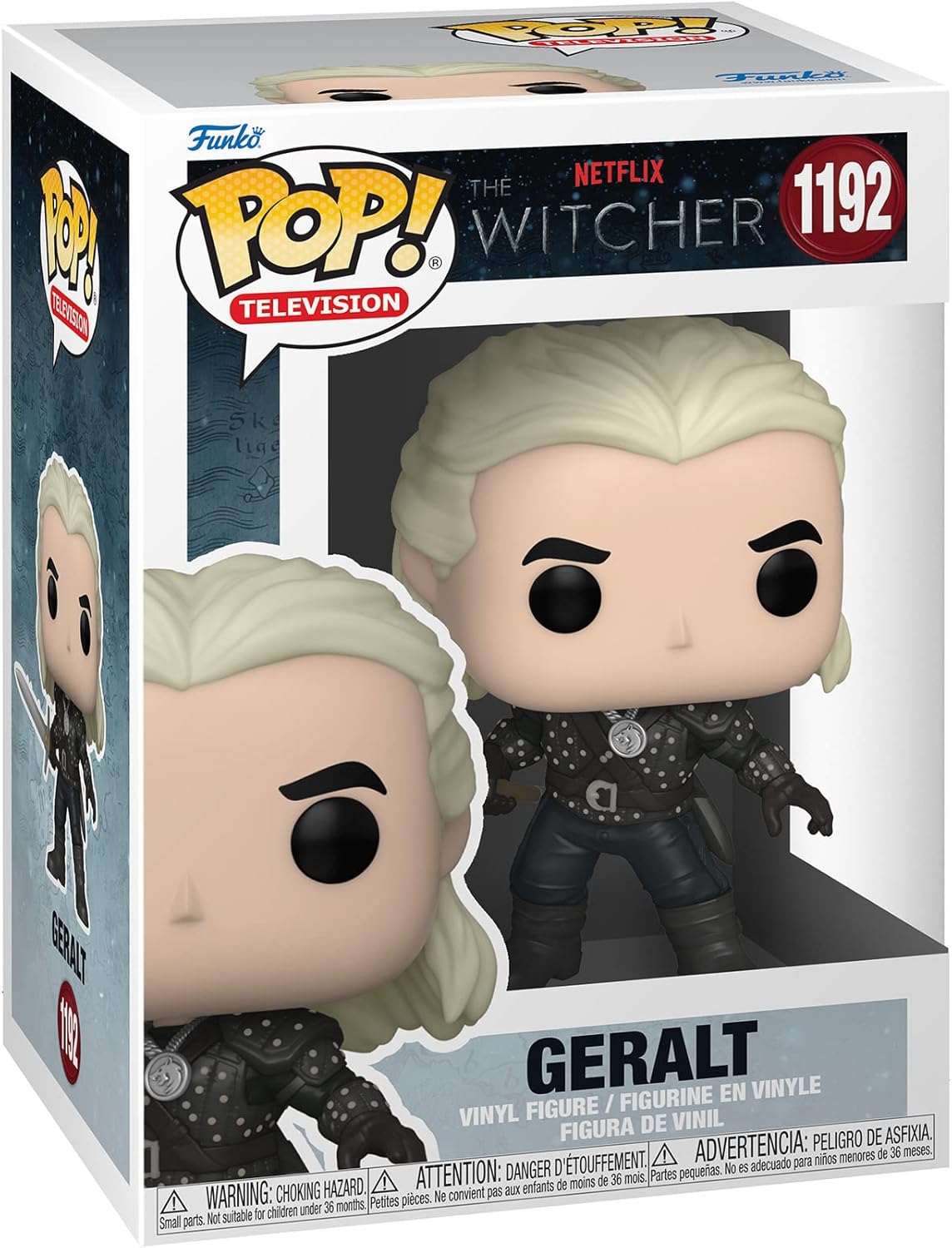 Funko Pop! vinyl figure packaging of Geralt from The Witcher on Netflix
