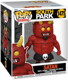Funko Pop! vinyl figure packaging for Satan from South Park with branding and product details.