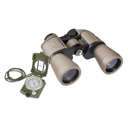 PRAKTICA Falcon 12x50mm Porro Prism Field Binoculars - Sand
