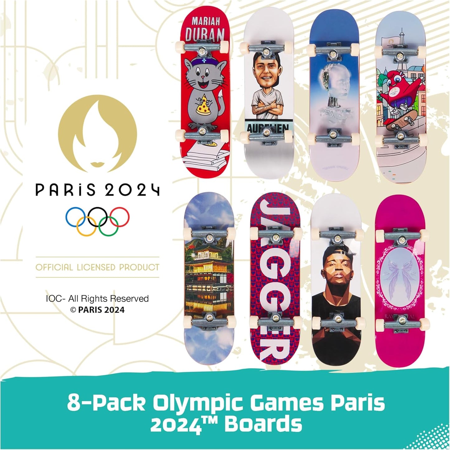 Tech Deck Fingerboards 8 Pack Olympic Games Paris 2024