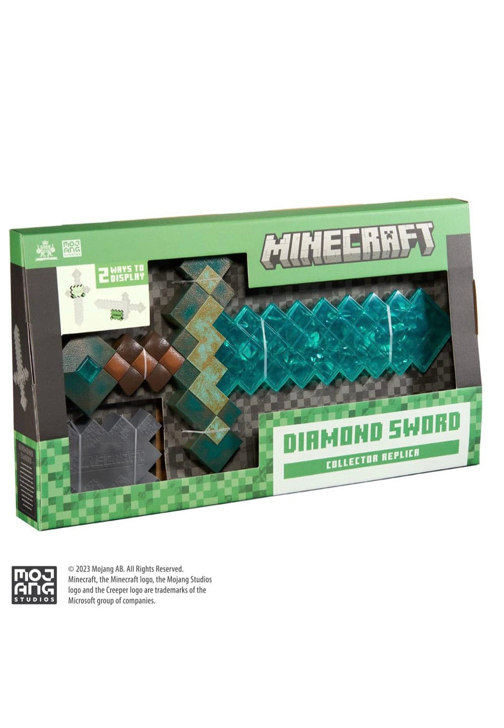 Minecraft diamond sword collector's replica in packaging on a white background