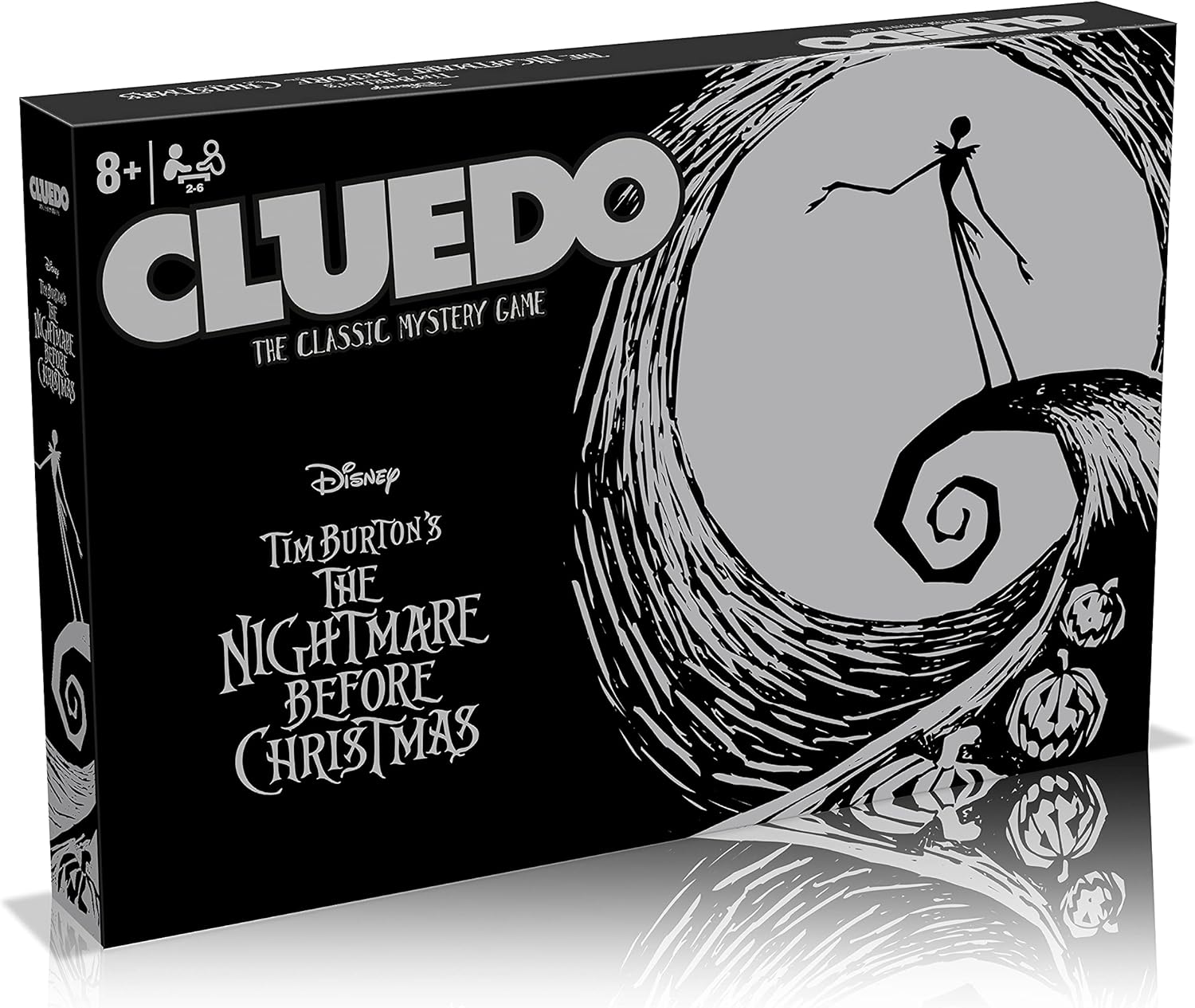 Cluedo board game box featuring Tim Burton's 'The Nightmare Before Christmas' design.