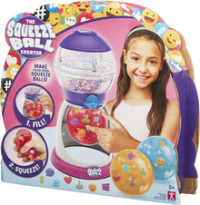 Squeeze Ball Creator toy set packaging with a girl and colorful design