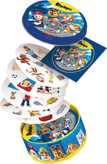 Paw Patrol toy set with character illustrations on a white background