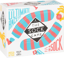 Box of 'The Sock Game' with colorful sock illustrations on a white background