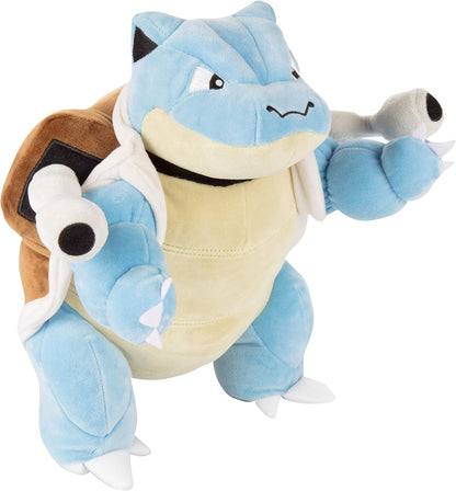 Pokémon Blastoise toy of a character with blue and beige colors on a white background