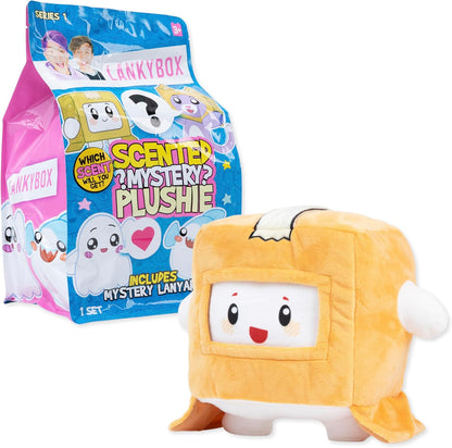 Plush toy with packaging featuring 'Lankybox' branding on a white background