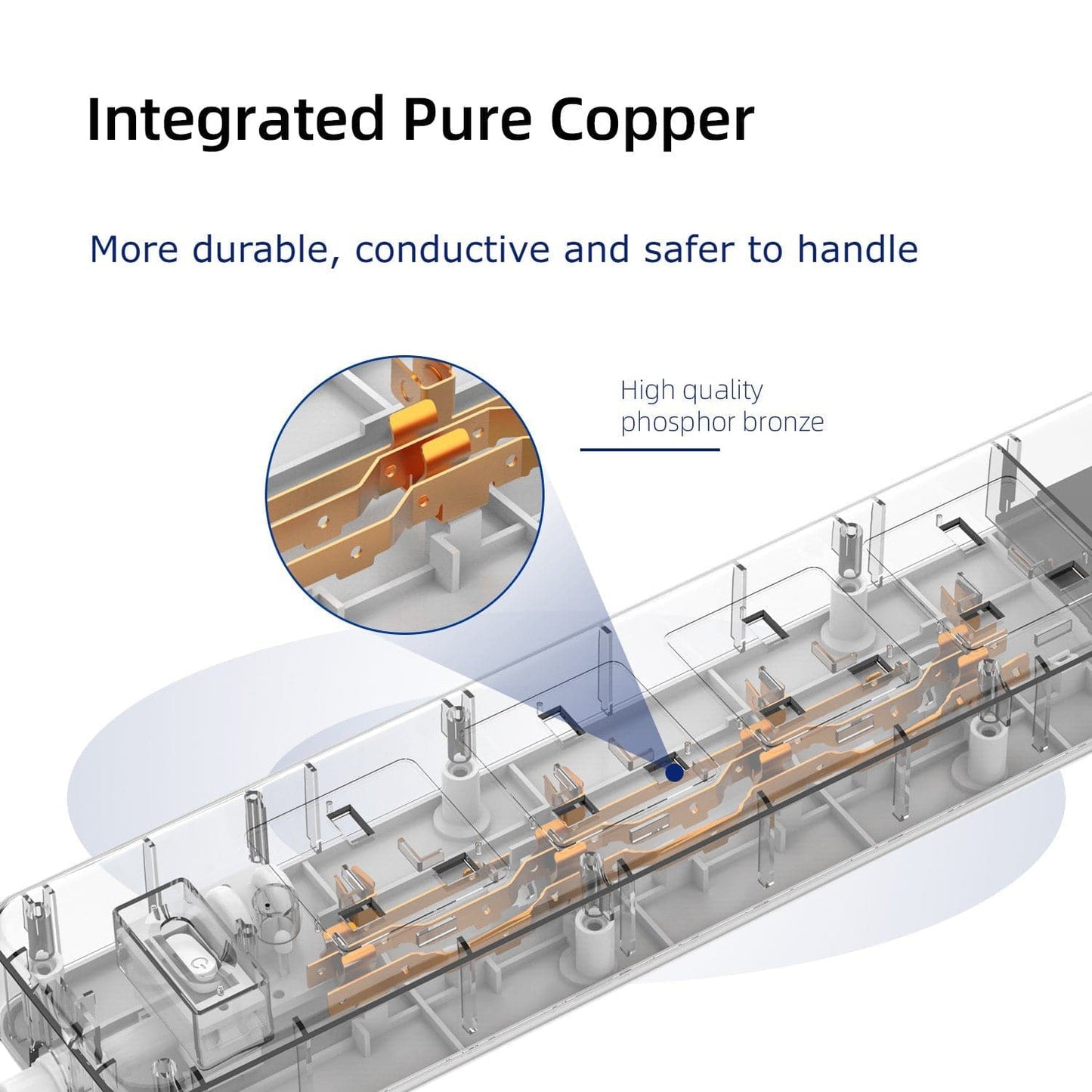2m 4-Socket UK Power Switch Extension Lead with 3x USB-A / 1x USB-C Ports
