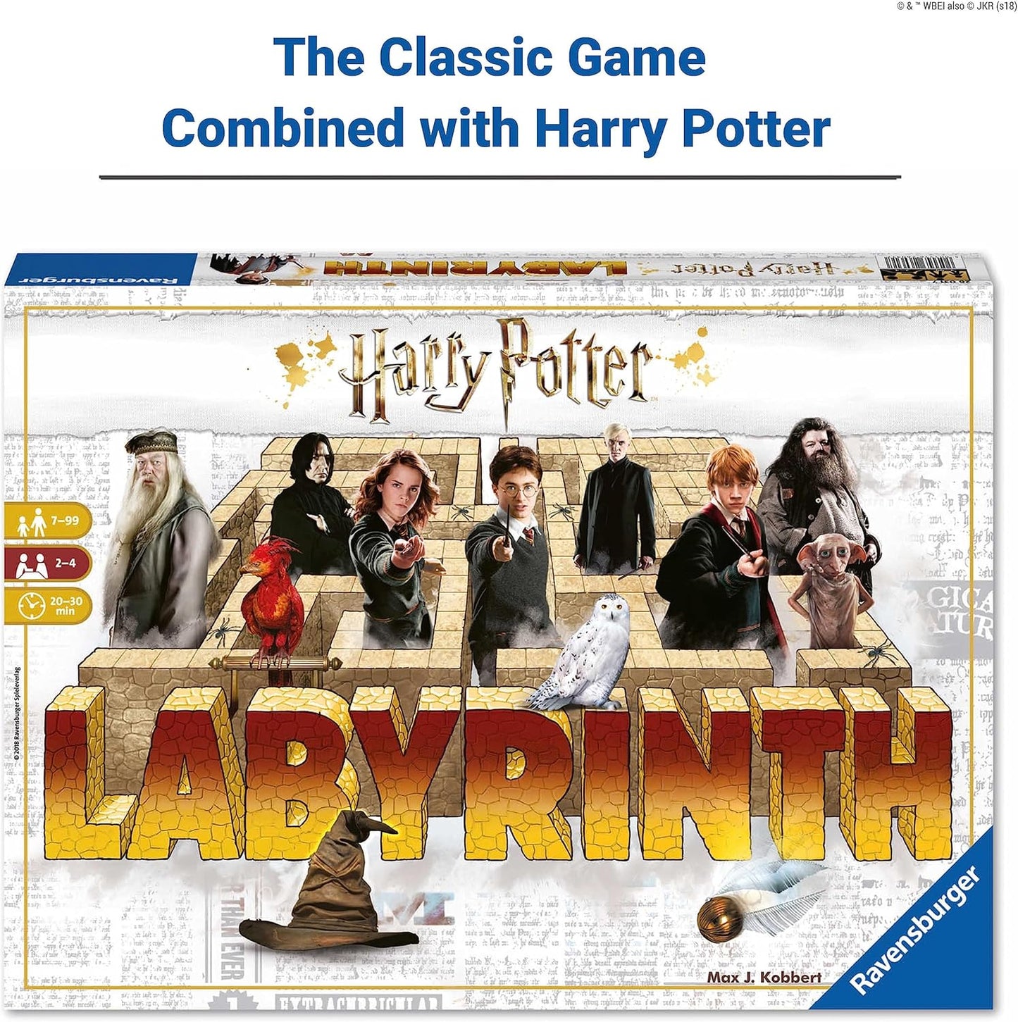 Board game box for 'Harry Potter Labyrinth' featuring characters and the game title.
