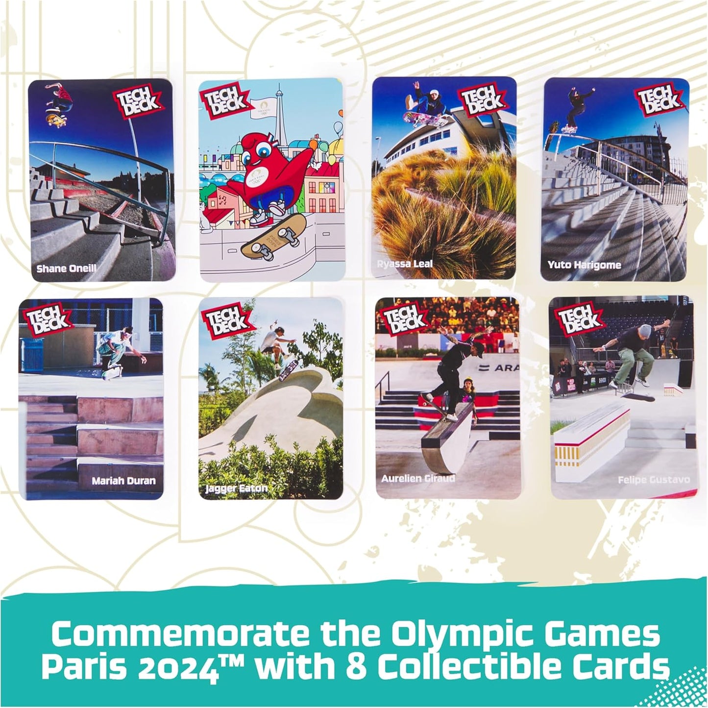 Tech Deck Fingerboards 8 Pack Olympic Games Paris 2024