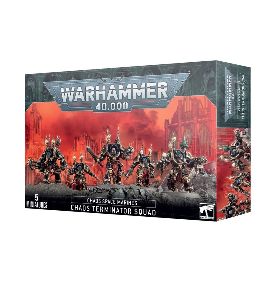 Warhammer 40,000 Chaos Space Marines Chaos Terminator Squad box on a white background