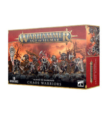 Warhammer Age of Sigmar Chaos Warriors miniatures box on a white background