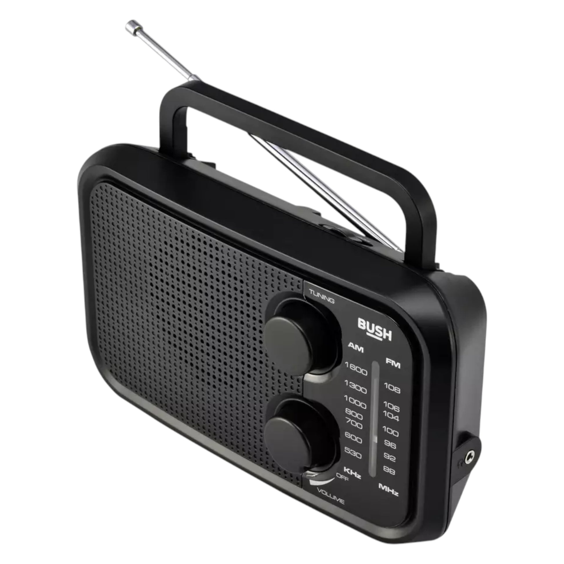 Bush FM/AM portable radio with clear sound & easy tuning. Compact, lightweight & perfect for home or travel. Shop now at New, Used and More!
