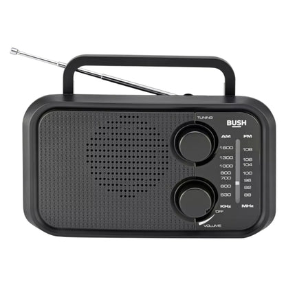 Bush FM/AM portable radio with clear sound & easy tuning. Compact, lightweight & perfect for home or travel. Shop now at New, Used and More!