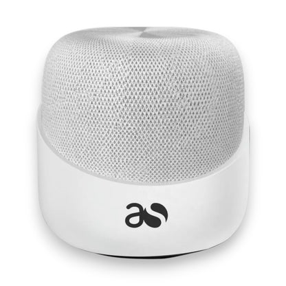 Acoustic Solutions 1 portable Bluetooth speaker in white. Clear, high-quality sound, compact & easy to carry. Shop now at New, Used and More!