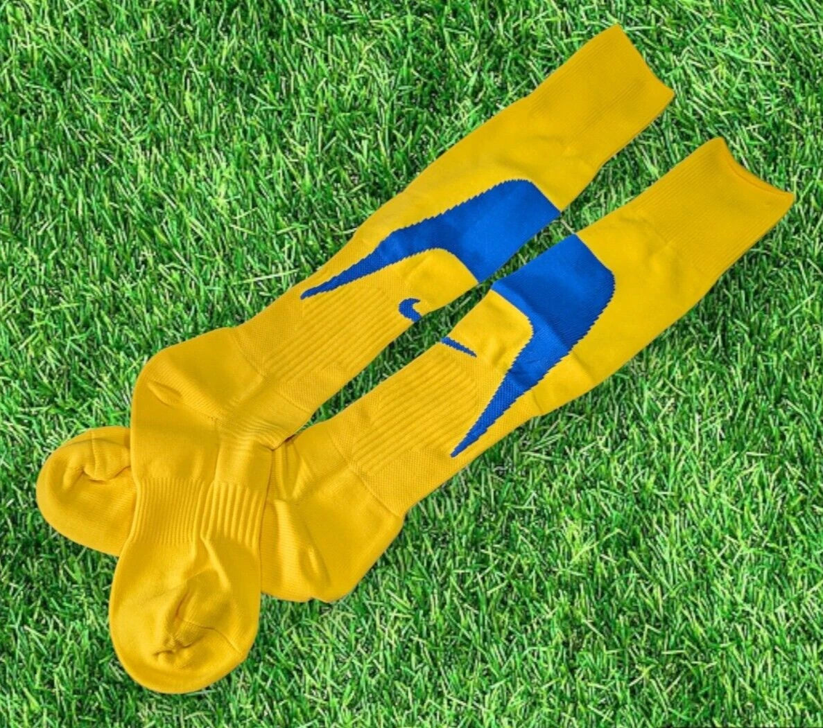 Nike Teamsports Football Socks UK 5-8 Yellow Blue | New, Used and More