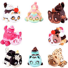 Collection of colorful plush toys with animal designs on a white background