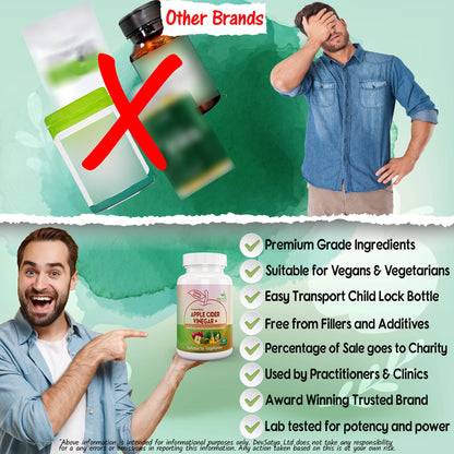 Apple Cider Vinegar Capsule with Kelp, Spirulina, Bromelain, Olive Leaf