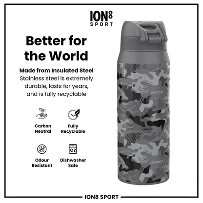 MotoGP Insulated Steel Water Bottle, MotoGP Camouflage, 750ml (24oz)