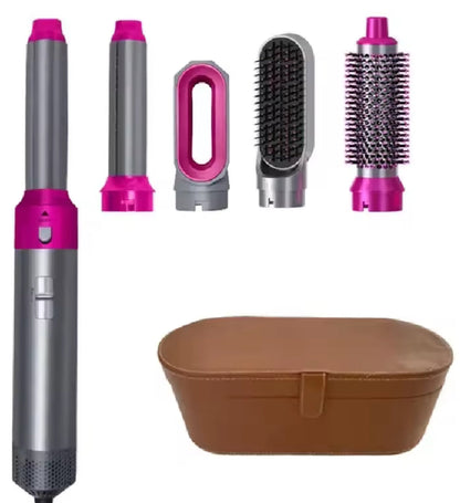 5 in 1 Hair Dryer Hot Comb Set Professional Curling Iron Hair Curler Straightener