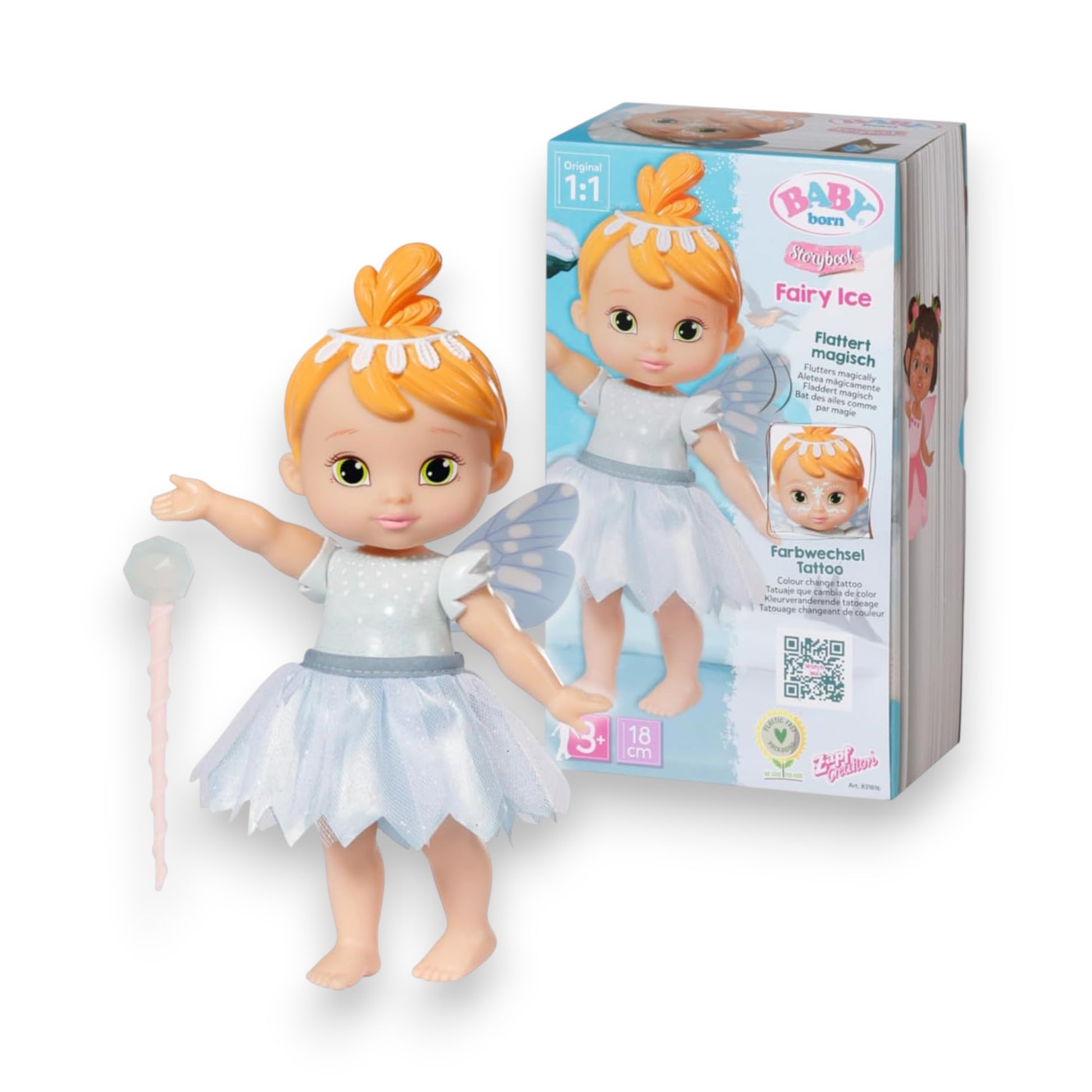 BABY Born Storybook Fairy Ice doll with movable limbs and magical accessories. Perfect for imaginative play. Shop now at New, Used and More!