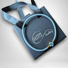 Baby Blue Clover Leaf Charm Bracelet