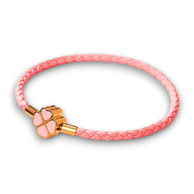 Baby Pink Clover Leaf Charm Bracelet