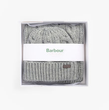 Barbour Jesmond Beanie and Scarf Gift Set Mens Mid Grey