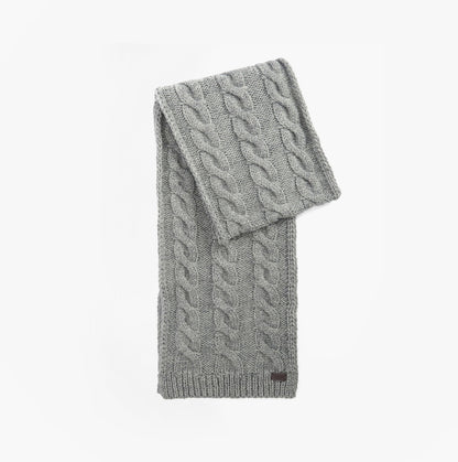 Barbour Jesmond Beanie and Scarf Gift Set Mens Mid Grey