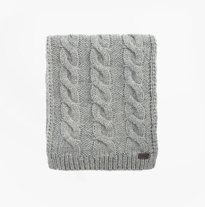 Barbour Jesmond Beanie and Scarf Gift Set Mens Mid Grey