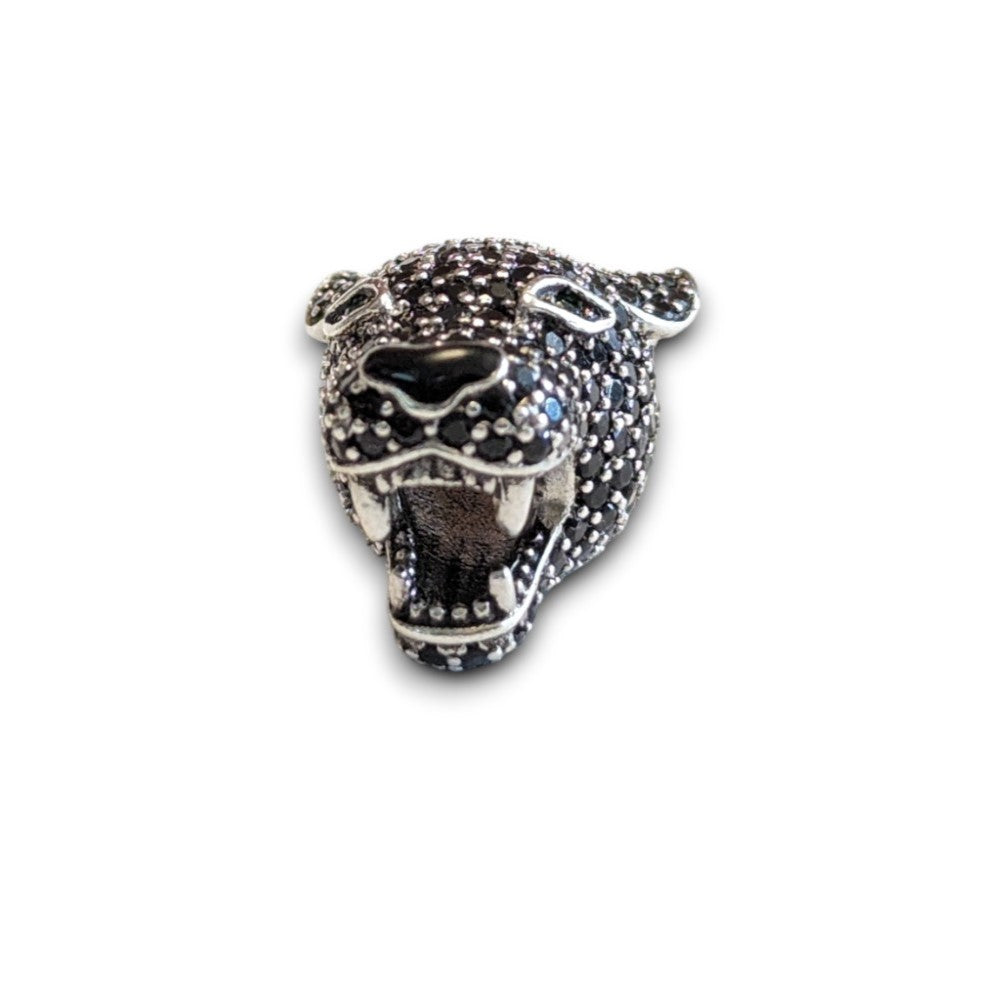 Black Panther CZ Bead Charm