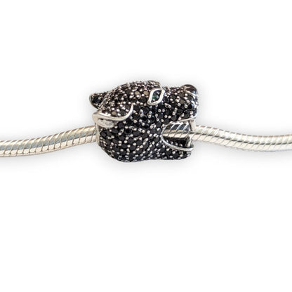 Black Panther CZ Bead Charm