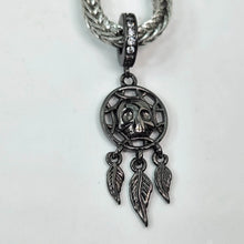 Black Skull Dream Catcher Charm
