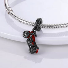 Black and Red Motorbike Charm