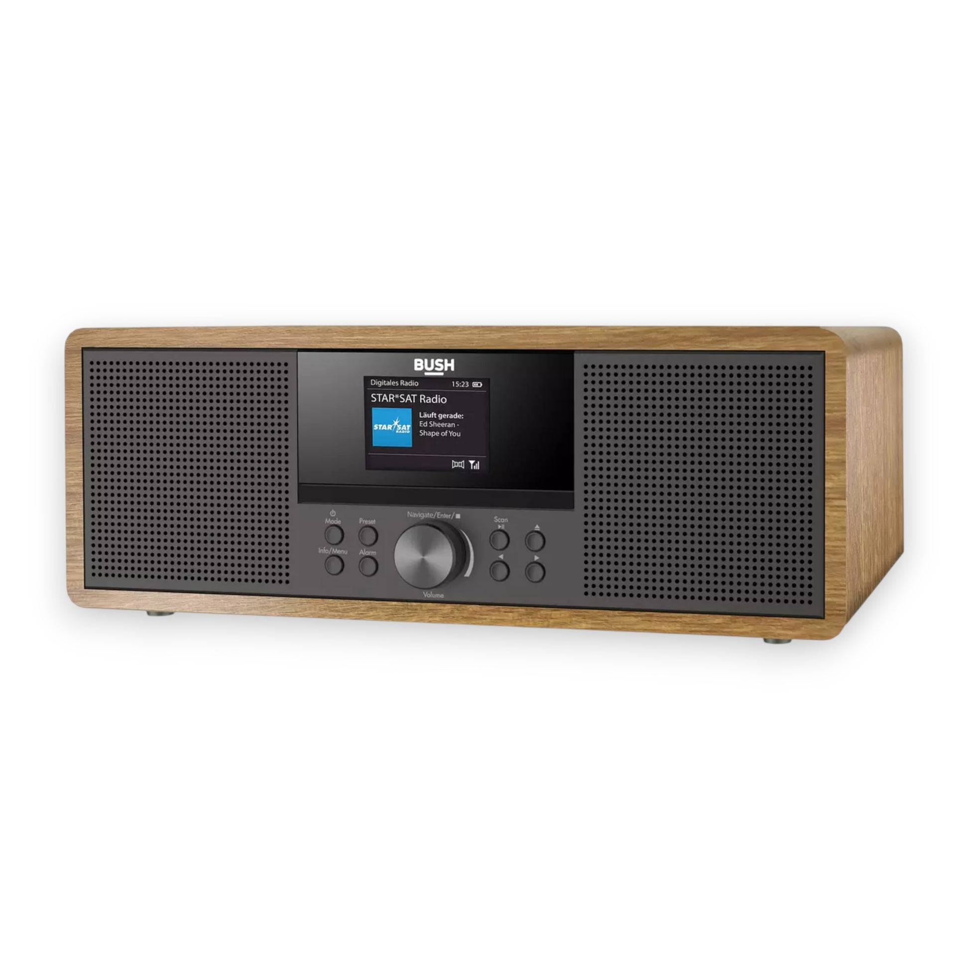 Bush CD player with Bluetooth, DAB+ & FM radio. Stylish wood finish, compact design & great sound. Shop now at New, Used and More!