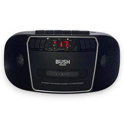 Bush CD Radio Cassette Boombox with FM tuner. Classic 3-in-1 portable player with dual speakers. Perfect for home or travel. Shop New, Used and More!