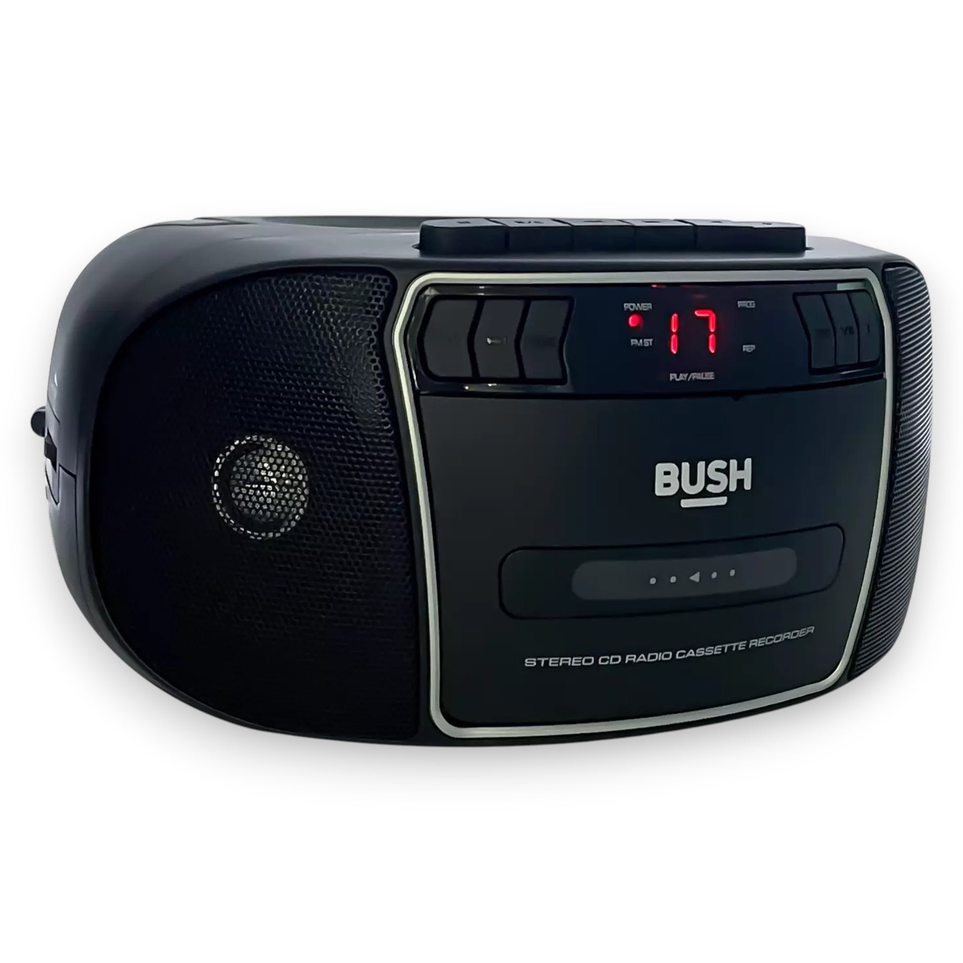 Bush CD Radio Cassette Boombox with FM tuner. Classic 3-in-1 portable player with dual speakers. Perfect for home or travel. Shop New, Used and More!