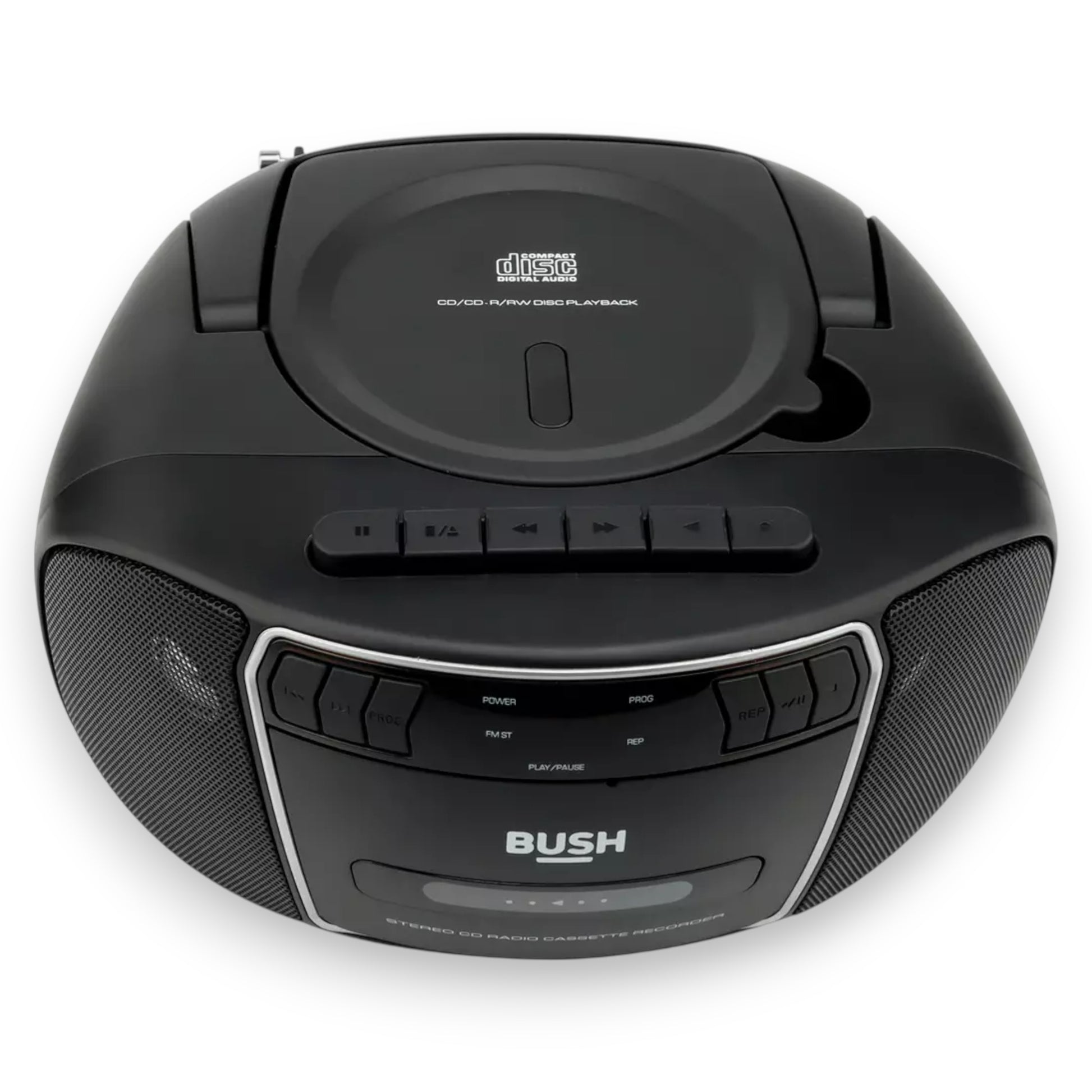 Bush CD Radio Cassette Boombox with FM tuner. Classic 3-in-1 portable player with dual speakers. Perfect for home or travel. Shop New, Used and More!