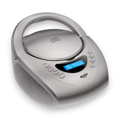 Bush Carnaby DAB+/FM CD Boombox in silver. Enjoy DAB radio, CDs & aux playback in one stylish portable player. Shop now at New, Used and More!