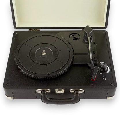 Bush Classic Turntable in black. 3-speed record player with built-in speakers & vintage design. Shop now at New, Used and More!