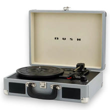 Bush Classic Turntable in grey/silver. 3-speed record player with built-in speakers & vintage design. Shop now at New, Used and More!