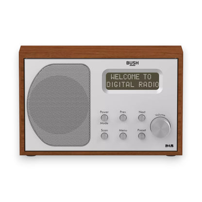 Bush DAB Radio in brown wood. Clear DAB/FM sound with classic wooden design. Stylish, compact & easy to use. Shop now at New, Used and More!
