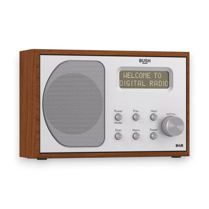 Bush DAB Radio in brown wood. Clear DAB/FM sound with classic wooden design. Stylish, compact & easy to use. Shop now at New, Used and More!