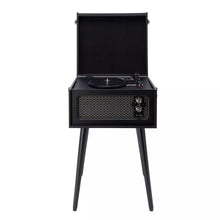 Bush wooden turntable with legs in sleek black. Retro design, quality vinyl playback & stylish home décor piece. Shop now at New, Used and More!