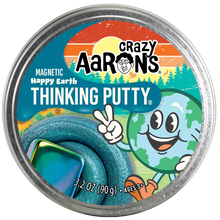 Crazy Aaron's Thinking Putty container with a cartoon character on a white background