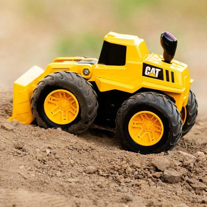 CAT 7" motorised Wheel Loader & Dump Truck with tough treads. Durable all-terrain construction toys for kids. Shop now at New, Used and More!