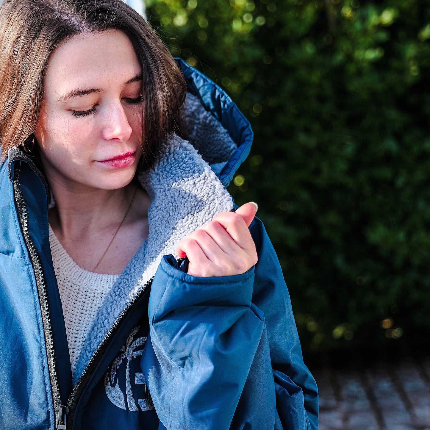 Gumbies Sports-Cape Coat - Navy & Grey