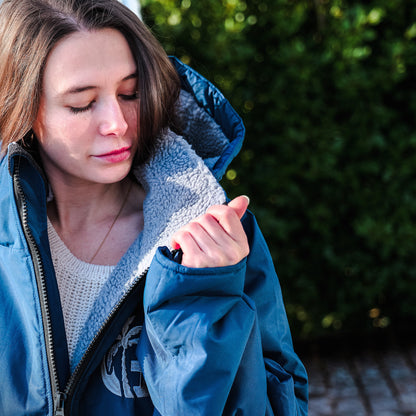 Gumbies Sports-Cape Coat - Navy & Grey
