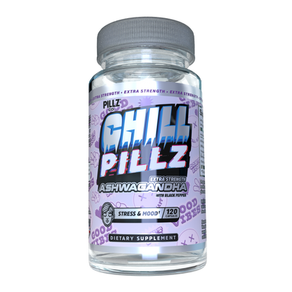 ChillPillz™ - Ashwagandha Extra Strength – 3000mg Root Extract with Black Pepper