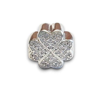 Clover Cubic Zirconia Bead Charm